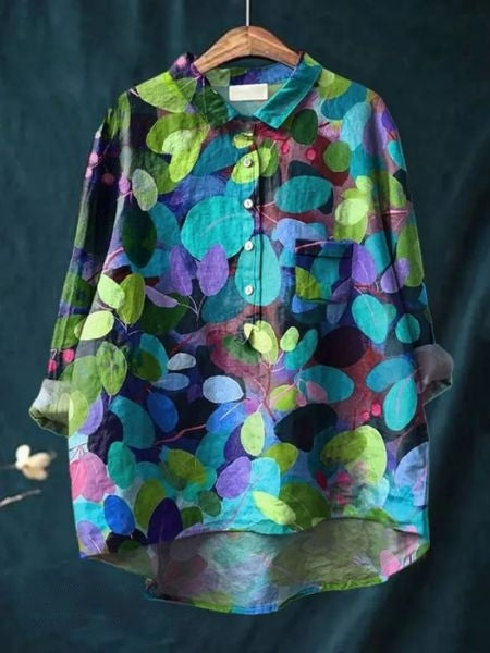 Women's Floral Vintage French Blouse-MODAUTLET