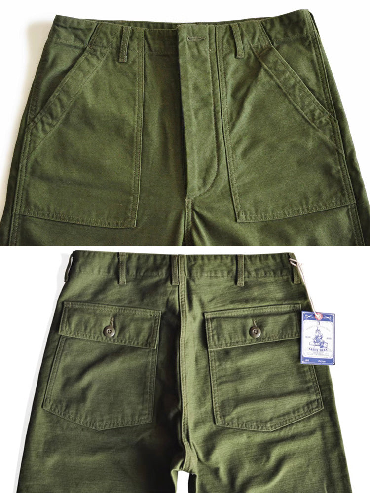 Men's Straight Casual Pants Inspired by Military Fatigue Style