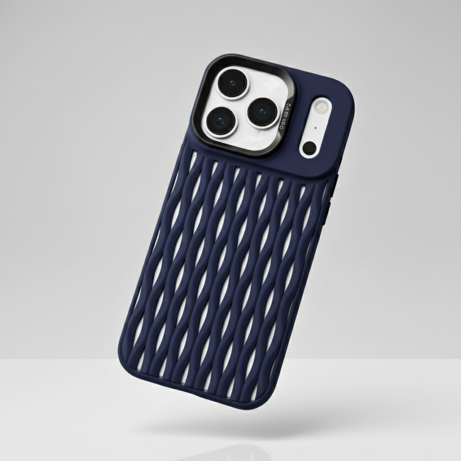 Lightweight Mesh iPhone Case for Enhanced Protection Navy