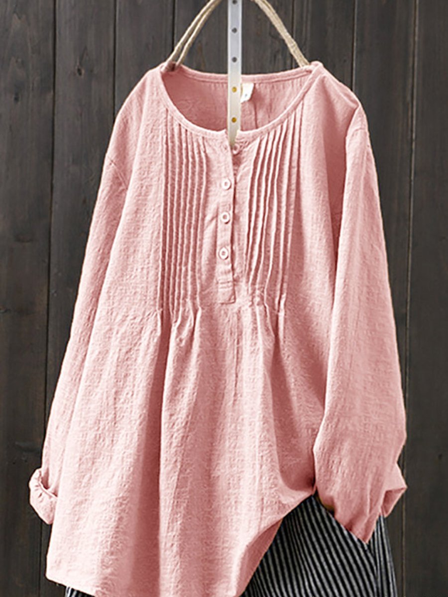 Womens's Artisan Blouse for Effortless Style Pink