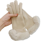 Lengthened Dralon Warm Gloves for Women - Perfect for Cycling and Driving in Autumn and Winter