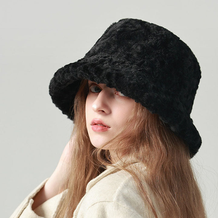 Warm Lambswool Fisherman Hat for Women - Stylish Winter Accessory