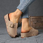 Women's Slip-Resistant Platform Sandals Beige