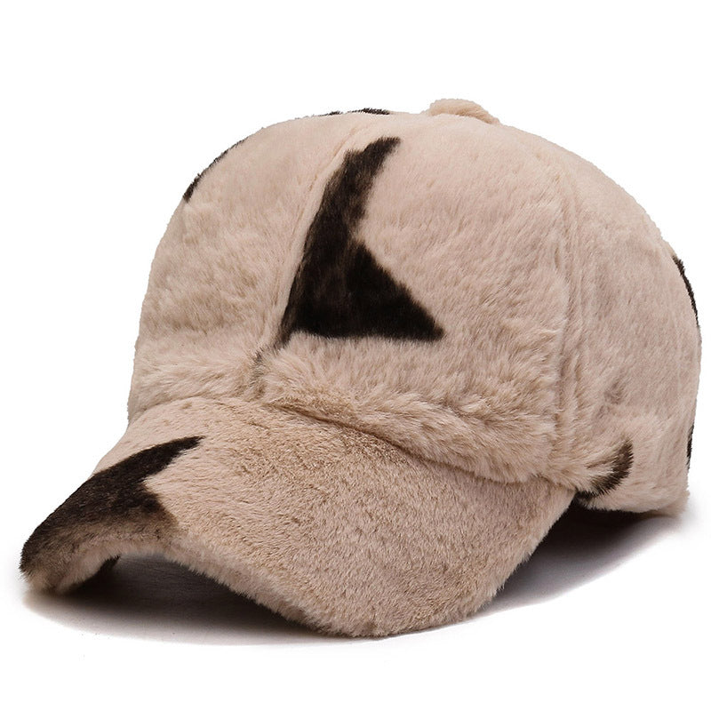 Cappellino da baseball in pile con stampa leopardata per tutte le stagioni