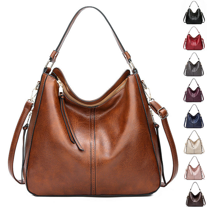 Zipper Bucket Messenger Bag-MODAUTLET
