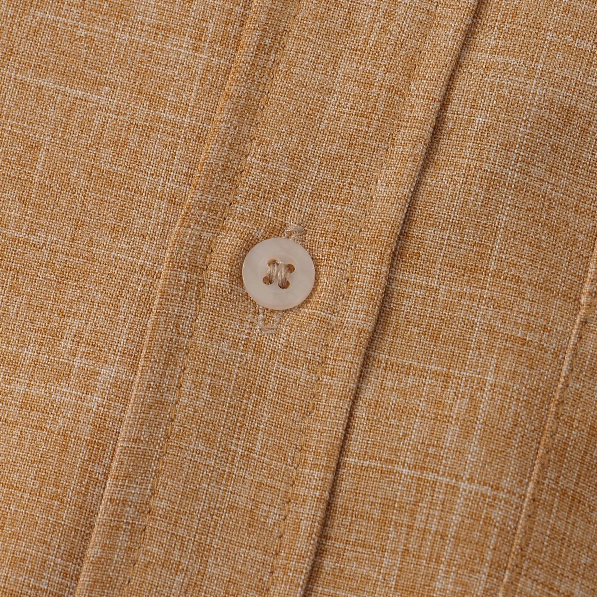 Lightweight Cotton Linen Short Sleeve Shirt Mandarin Collar