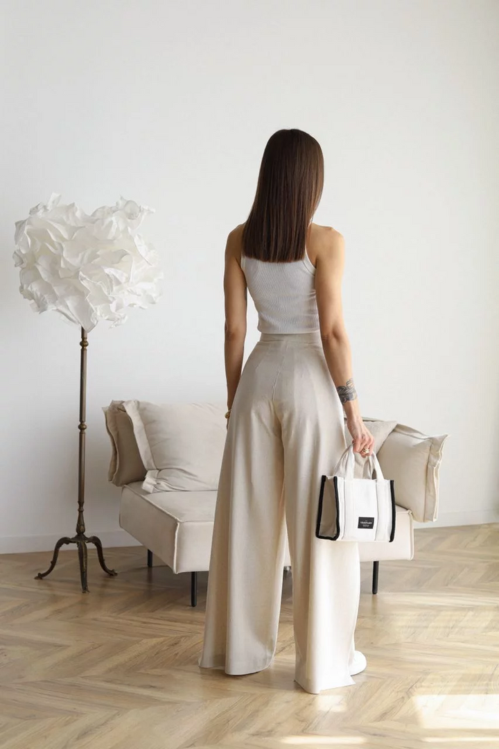 Ophelia | Wide-cut women's linen pants-MODAUTLET