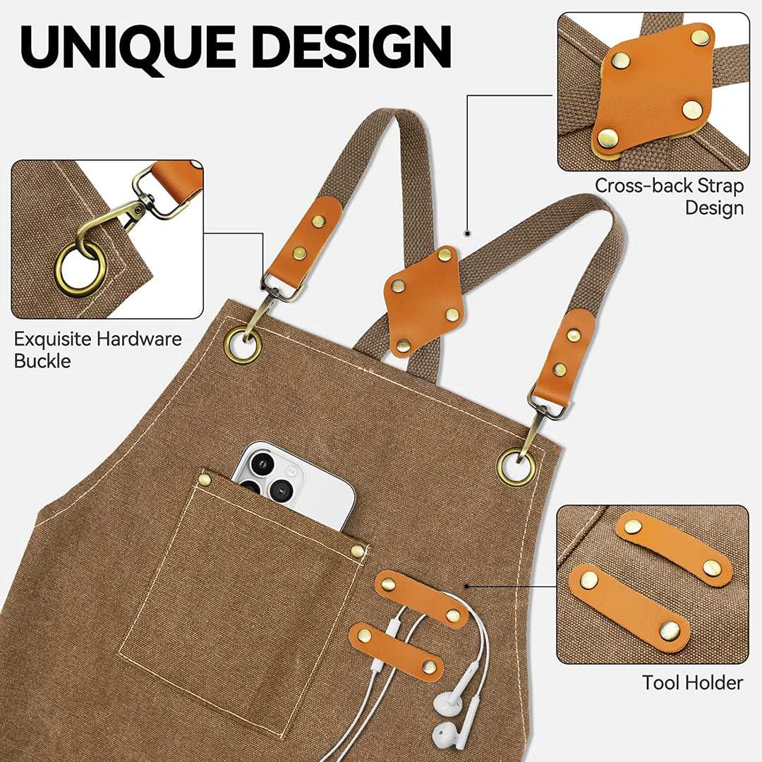 Men's Durable Stain-Resistant Canvas Work Apron