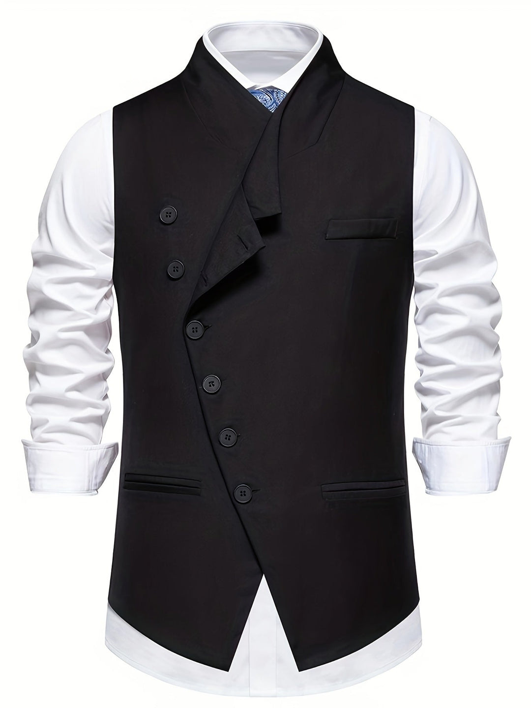 Chaleco asimétrico sofisticado para hombre