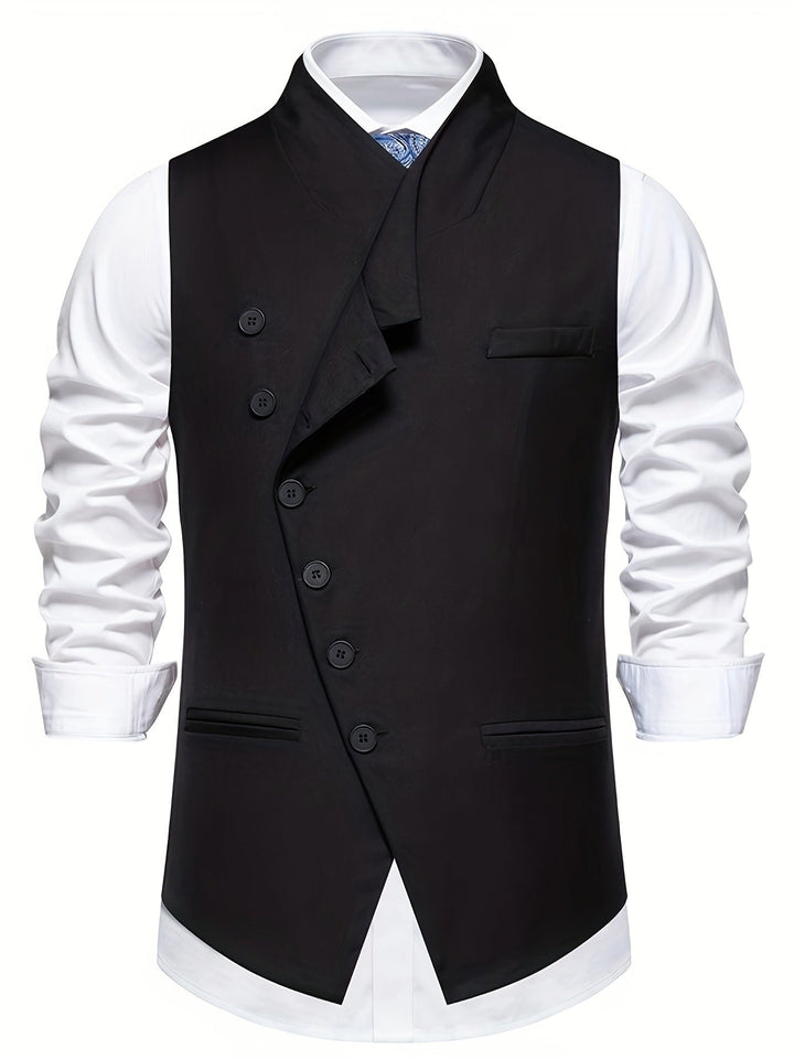 Chaleco asimétrico sofisticado para hombre