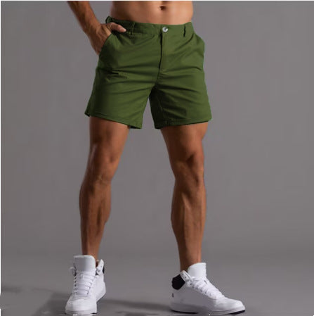 Men's Linen Shorts With Pockets For Summer Comfort All Day Army Green