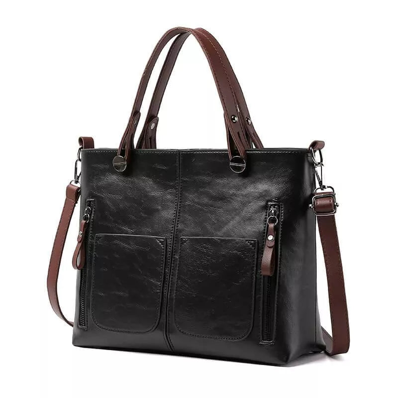 Elegant Leather Shoulder Bag Durable Everyday Companion