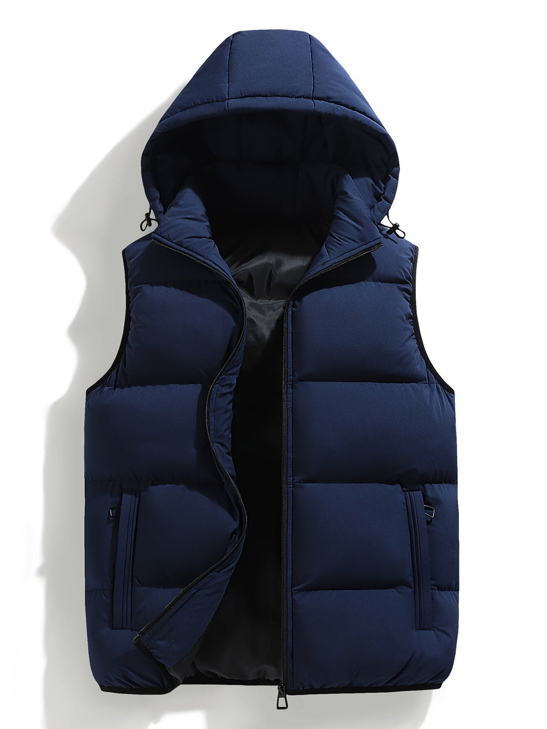 Colete acolchoado com capuz para homem