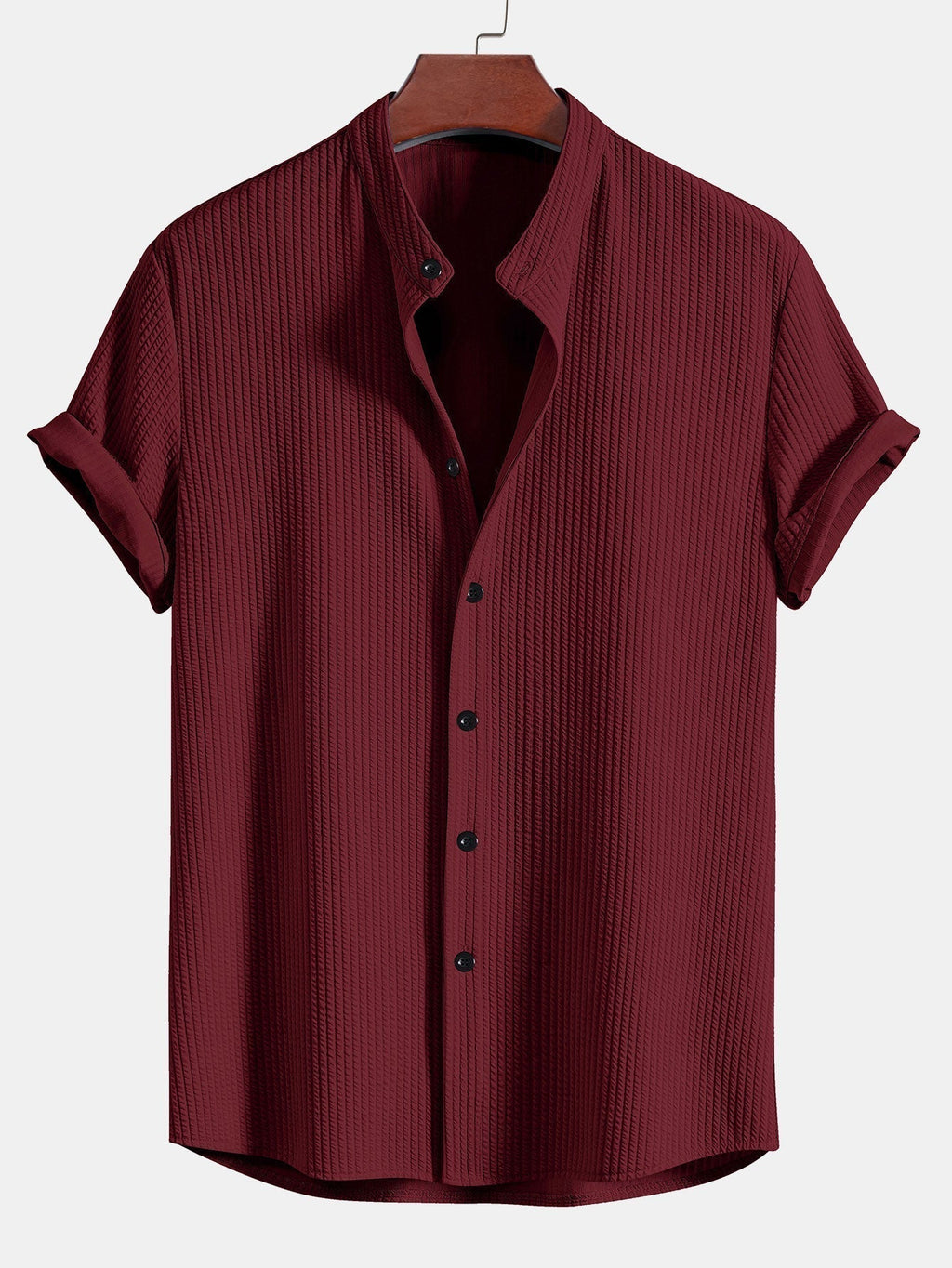 Callum | T-shirt with Shirt Look Bordeaux