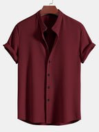 Callum | T-shirt with Shirt Look Bordeaux