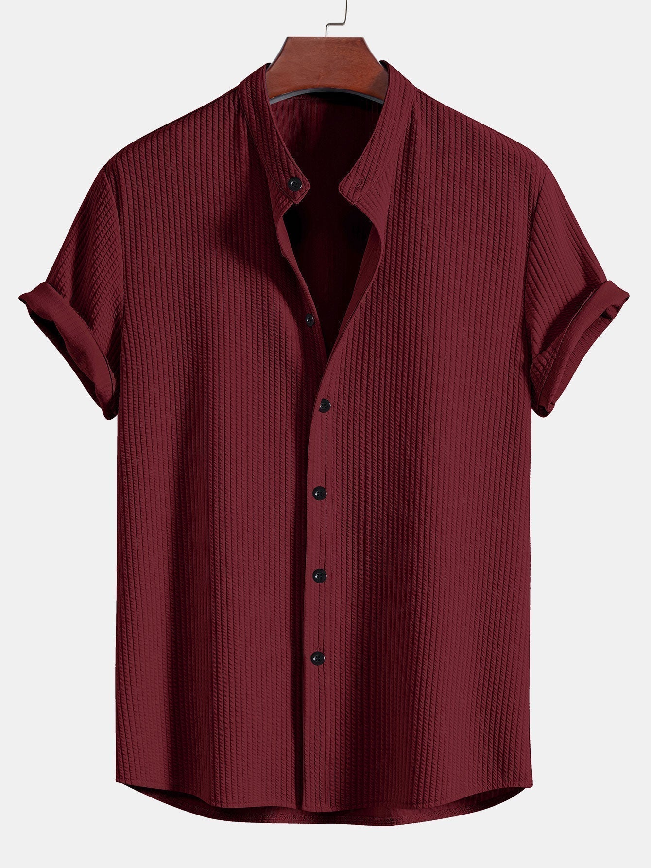 Callum | T-shirt with Shirt Look Bordeaux