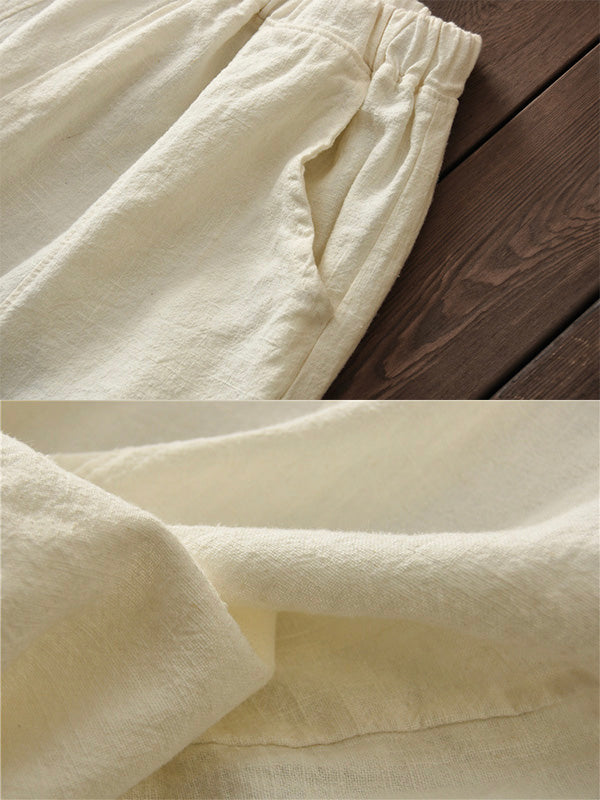 Women's Casual Cotton Linen Bloomers for Comfortable Everyday Wear