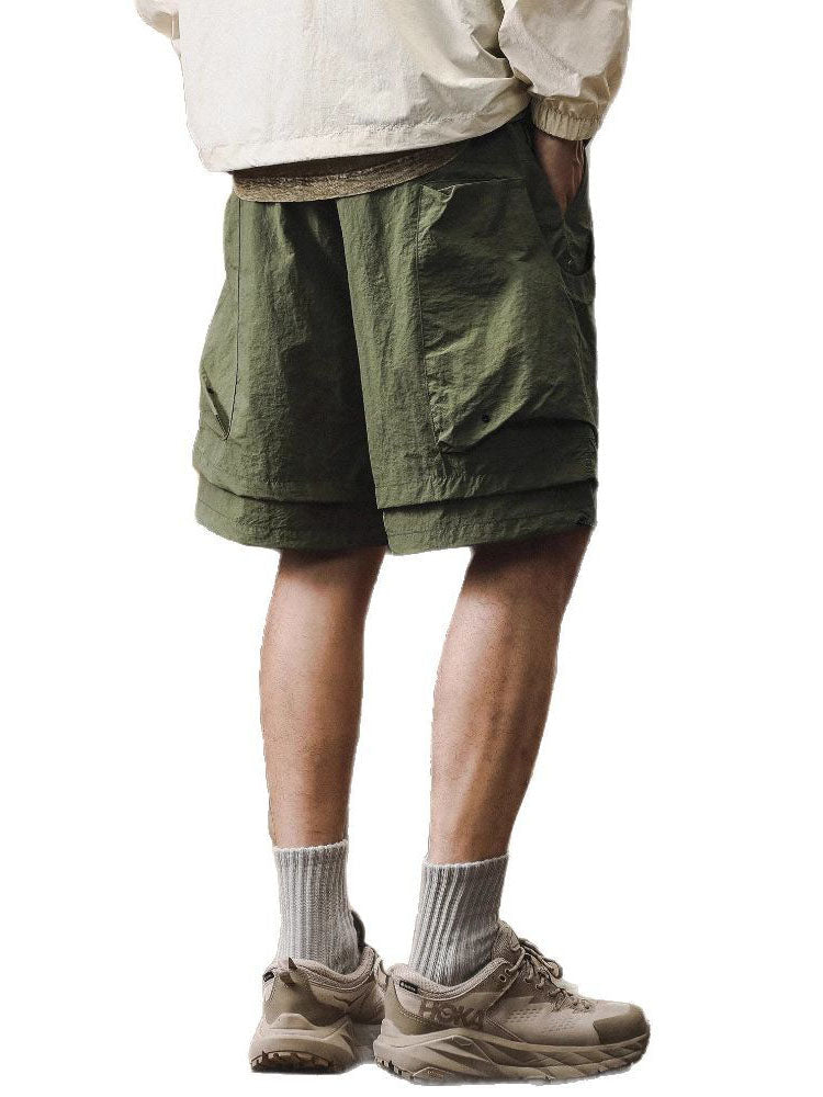 Hurtigtørrende udendørs cargoshorts til mænd – dobbeltlagsdesign