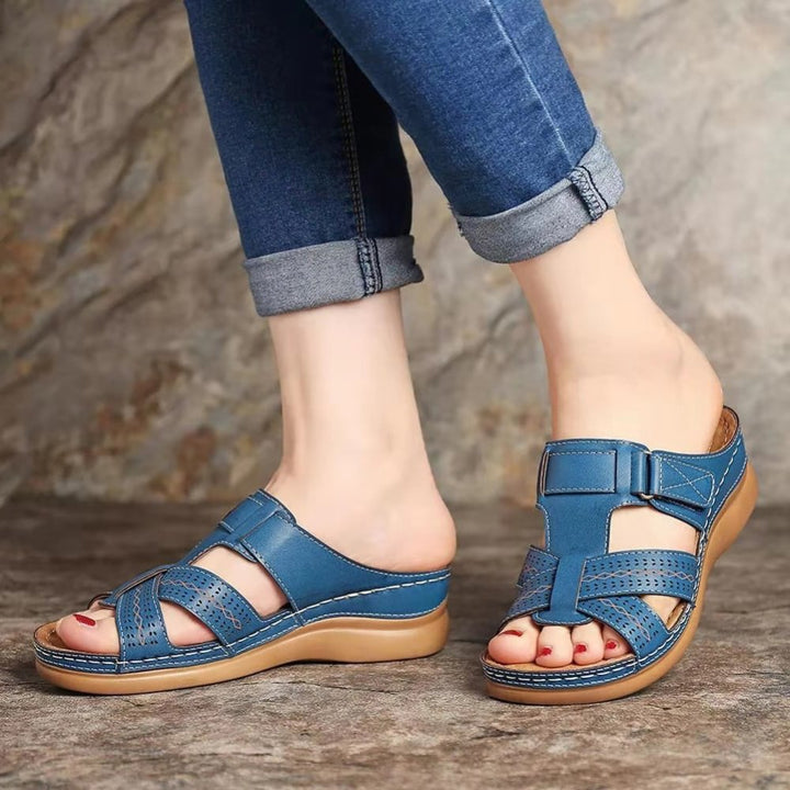 Women's Orthopedic Leather Sandals with Arch Support and Comfort-MODAUTLET