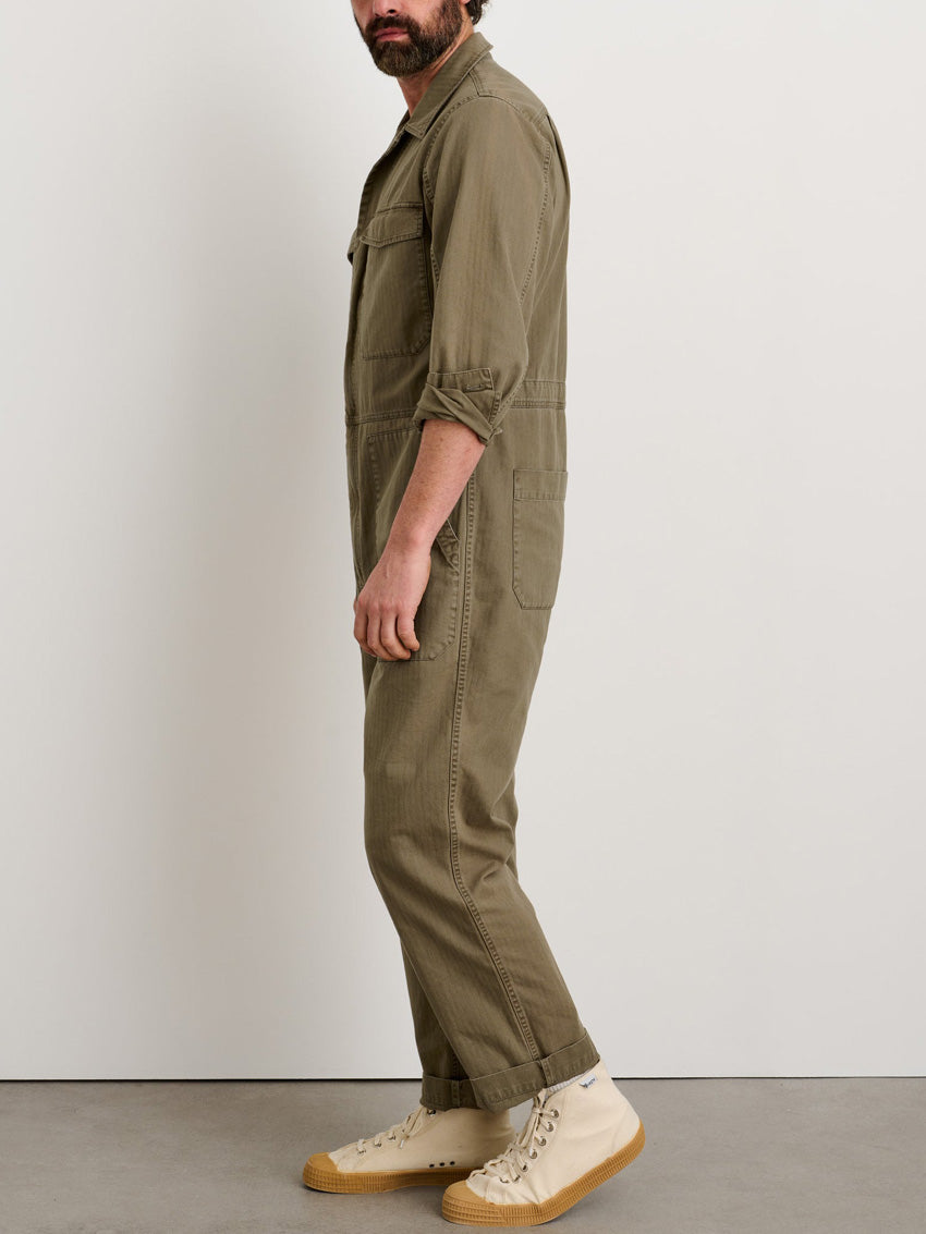Men's Slim Fit Zip Jumpsuit for Comfortable Casual Wear