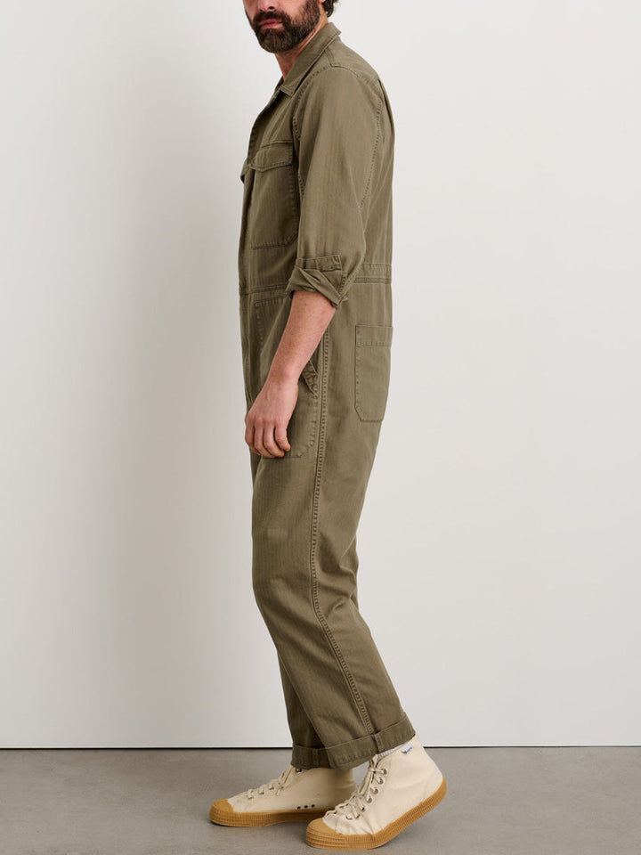 Men's Slim Fit Zip Jumpsuit for Comfortable Casual Wear