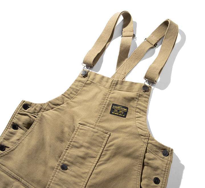 Men's Moleskin Overalls with Cinch Cord