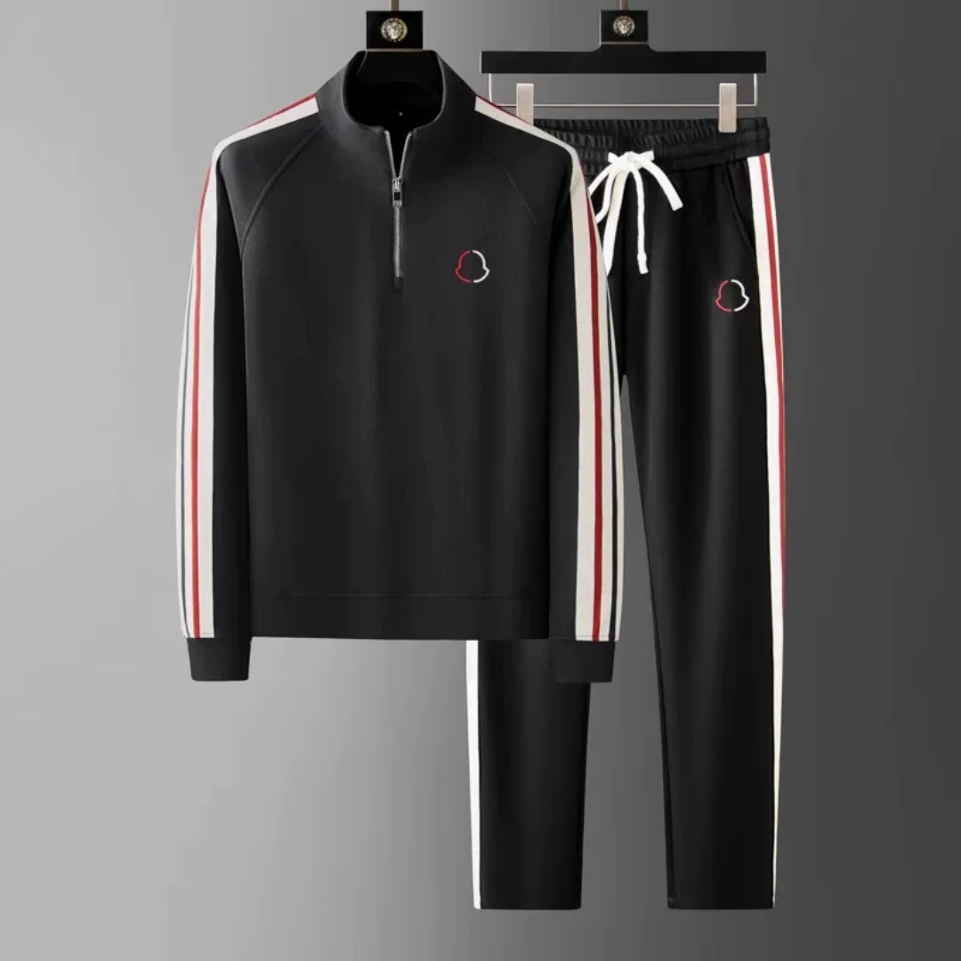 Premium Tracksuit Set by Echelon Deep Black