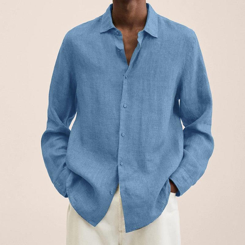 Breathable Linen Shirt For Men Lightweight Casual Style-MODAUTLET