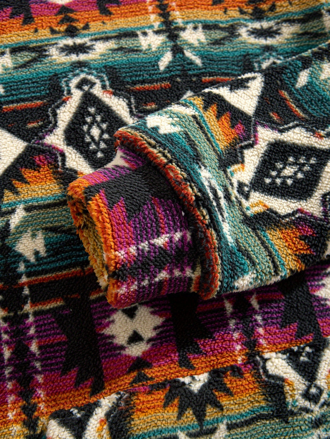 Men's Patterned Plush Hoodie