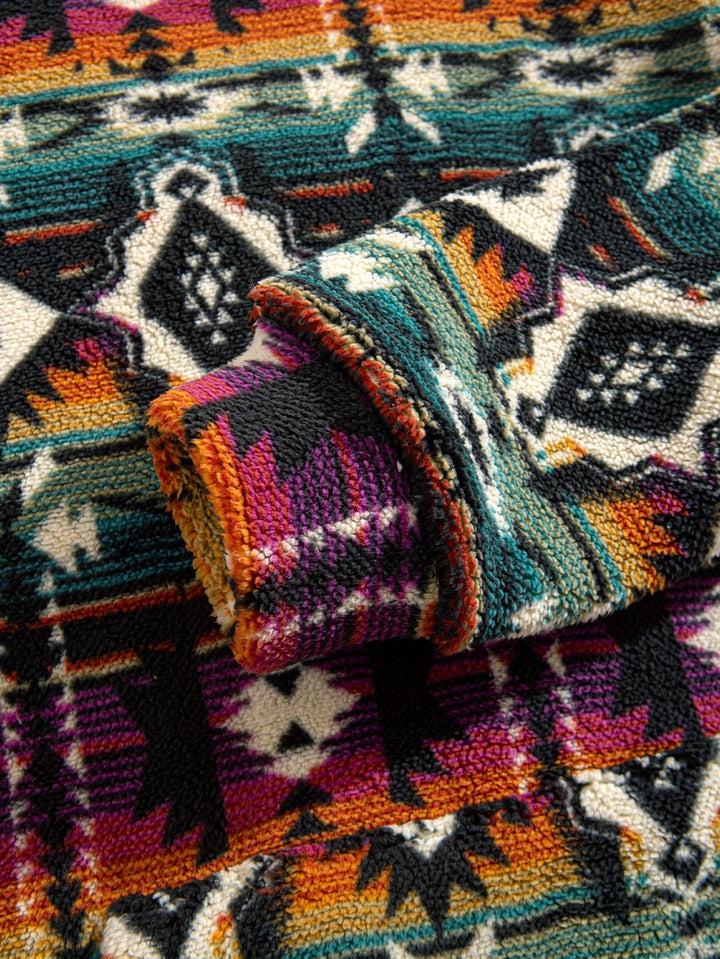 Men's Patterned Plush Hoodie