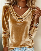 Women's Chic Amber Drape Blouse