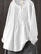 Womens's Artisan Blouse for Effortless Style White