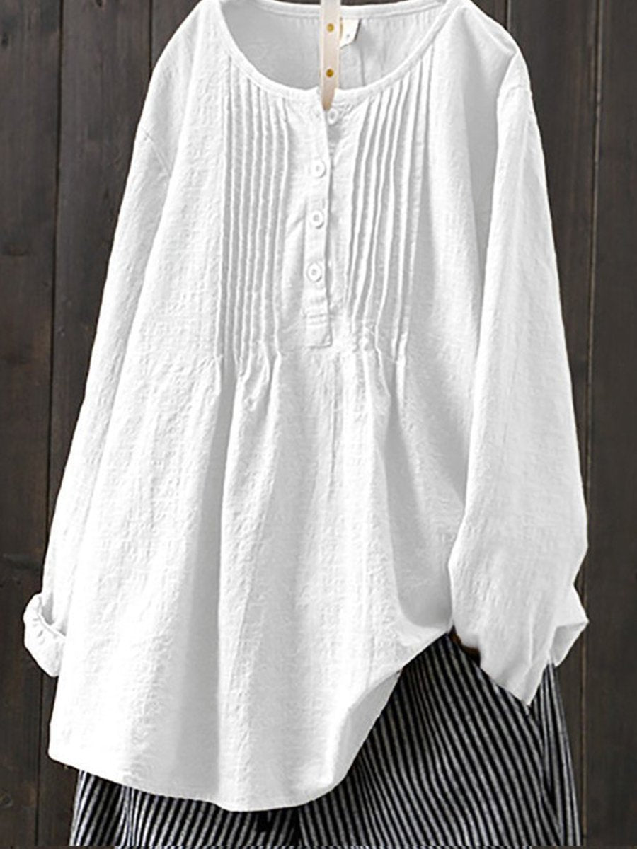 Womens's Artisan Blouse for Effortless Style White