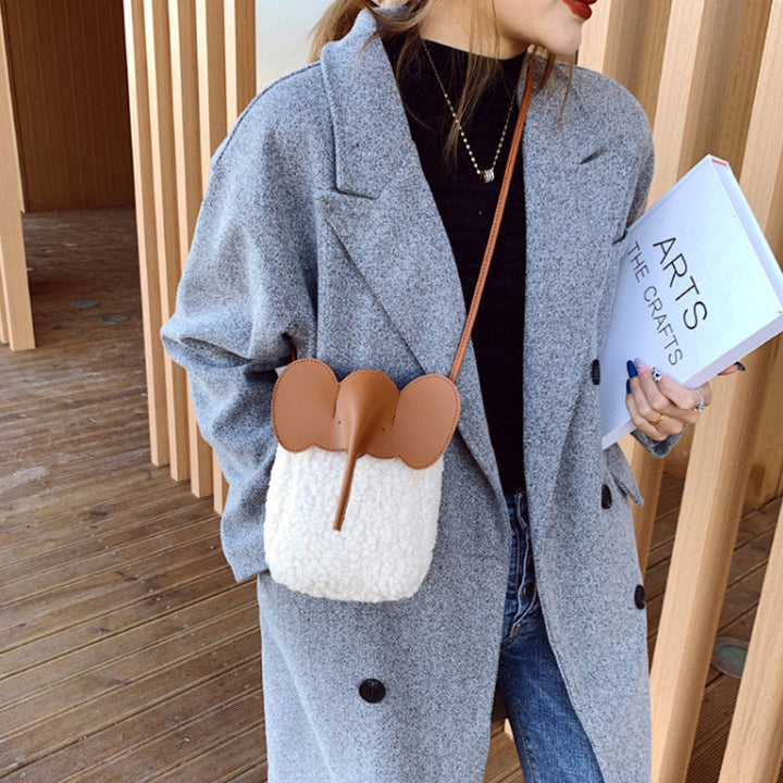 Cute Elephant Trunk Design Crossbody Shoulder Bag-MODAUTLET