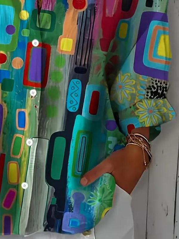 Women's Vibrant Geometric Shirt