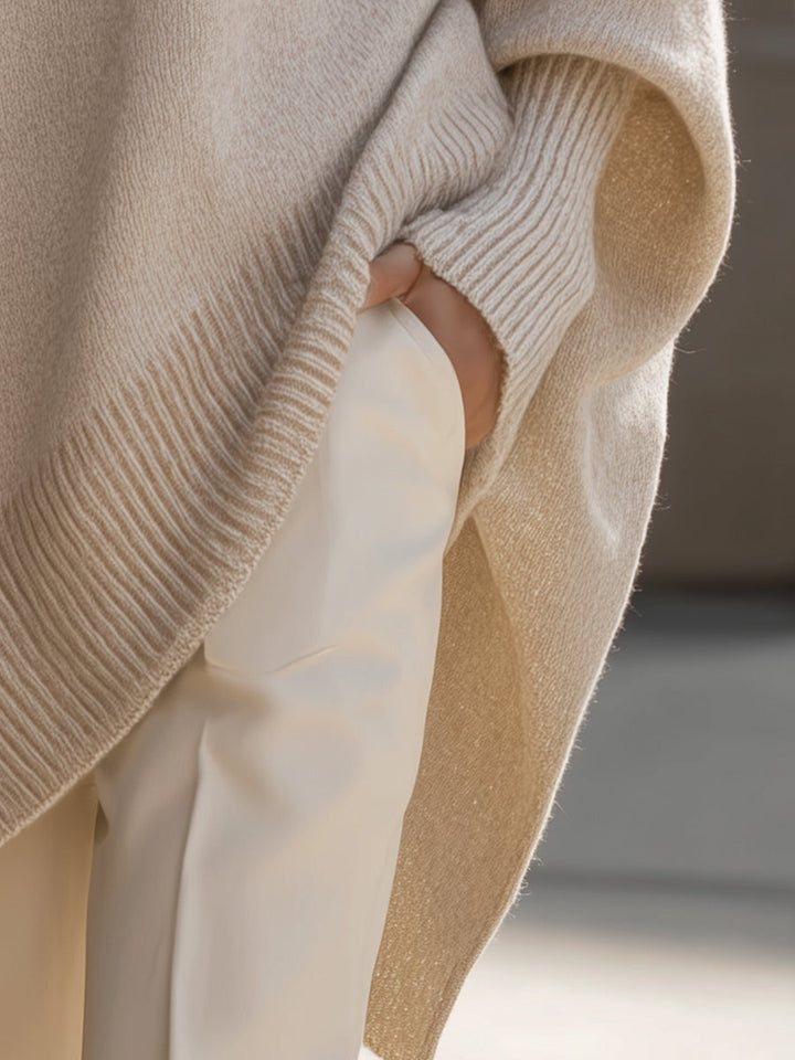 Women’s Oversized Knit Pullover – Cozy Loose-Fit Sweater for Everyday Style-MODAUTLET