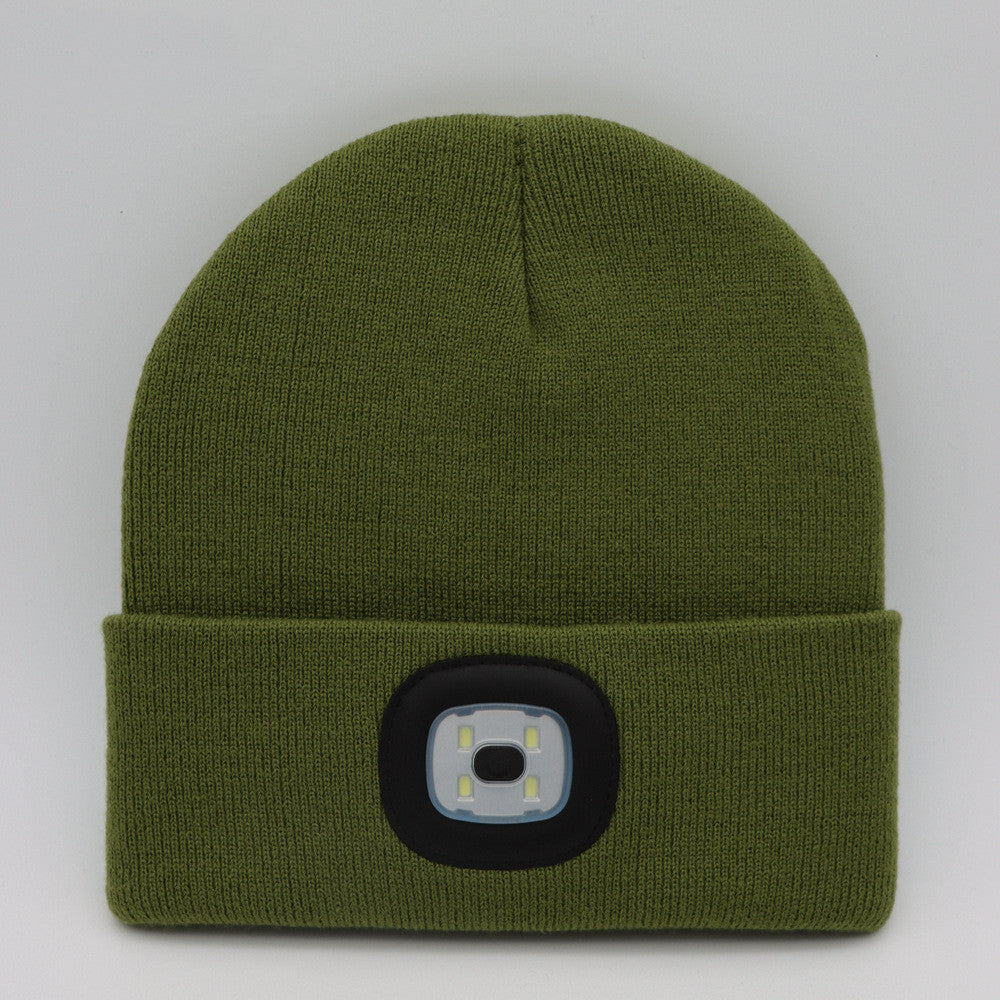 LED-Strickmütze mit Leuchtlicht – Batteriebetriebene gestrickte Beanie