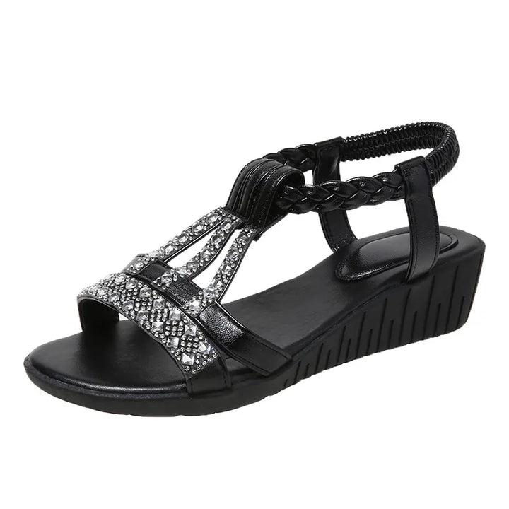 Women's Crystal Orthopedic Sandals with Handmade Details-MODAUTLET