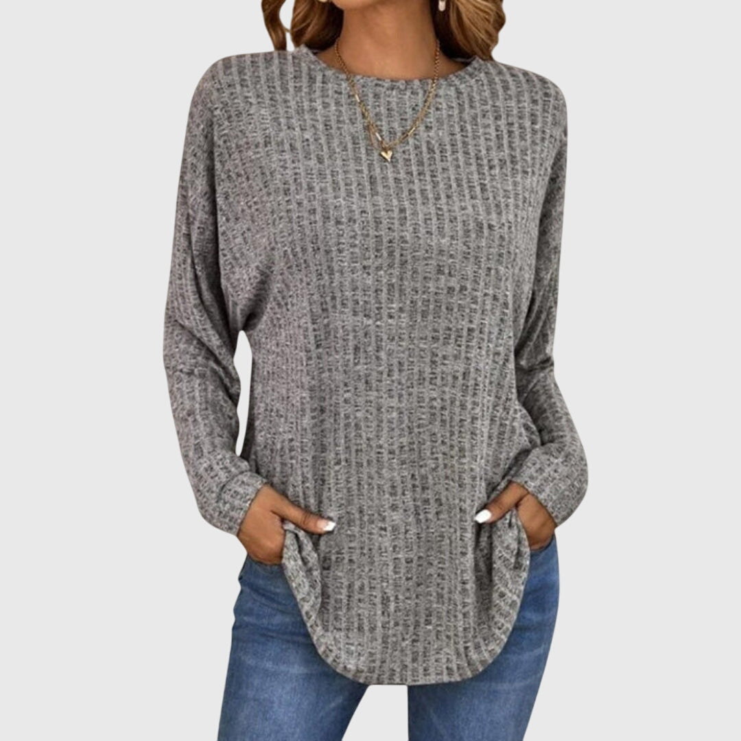 Women's Sleek Minimalist Top Gray