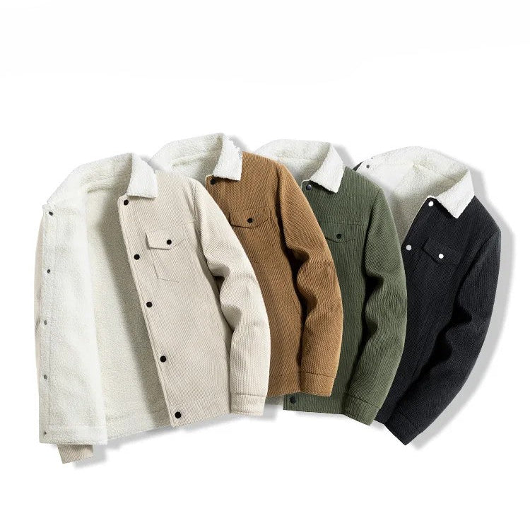 Men's Corduroy Henley Jacket