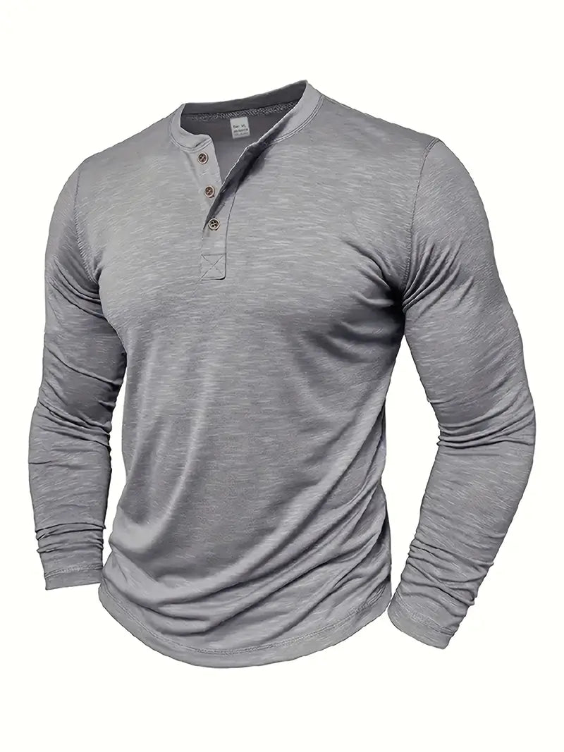 Men's Supreme Fit Henley Shirt-MODAUTLET