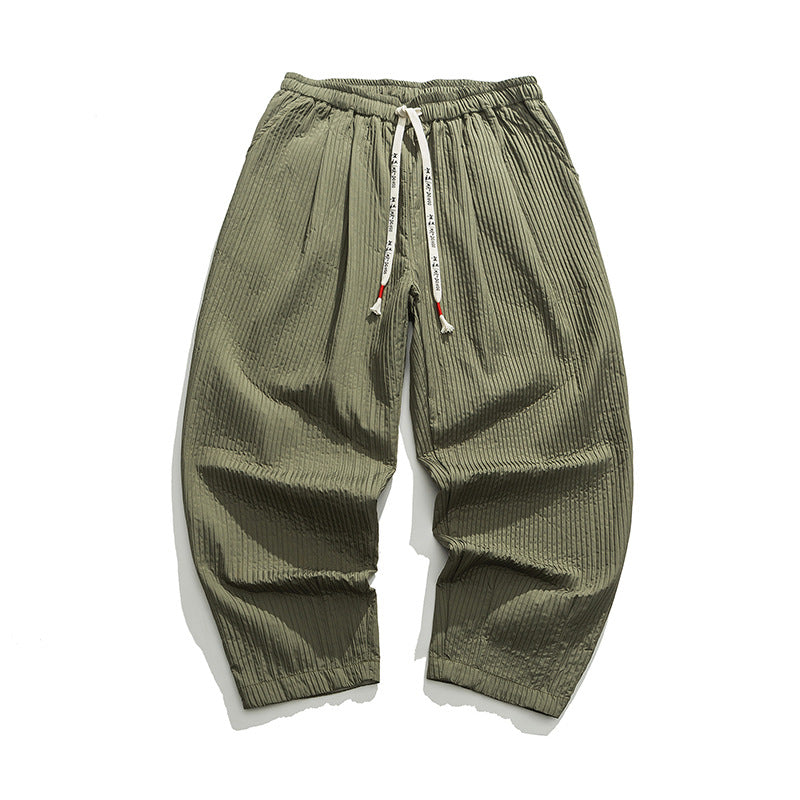 Men's Loose Fit Straight-Leg Casual Trousers-MODAUTLET