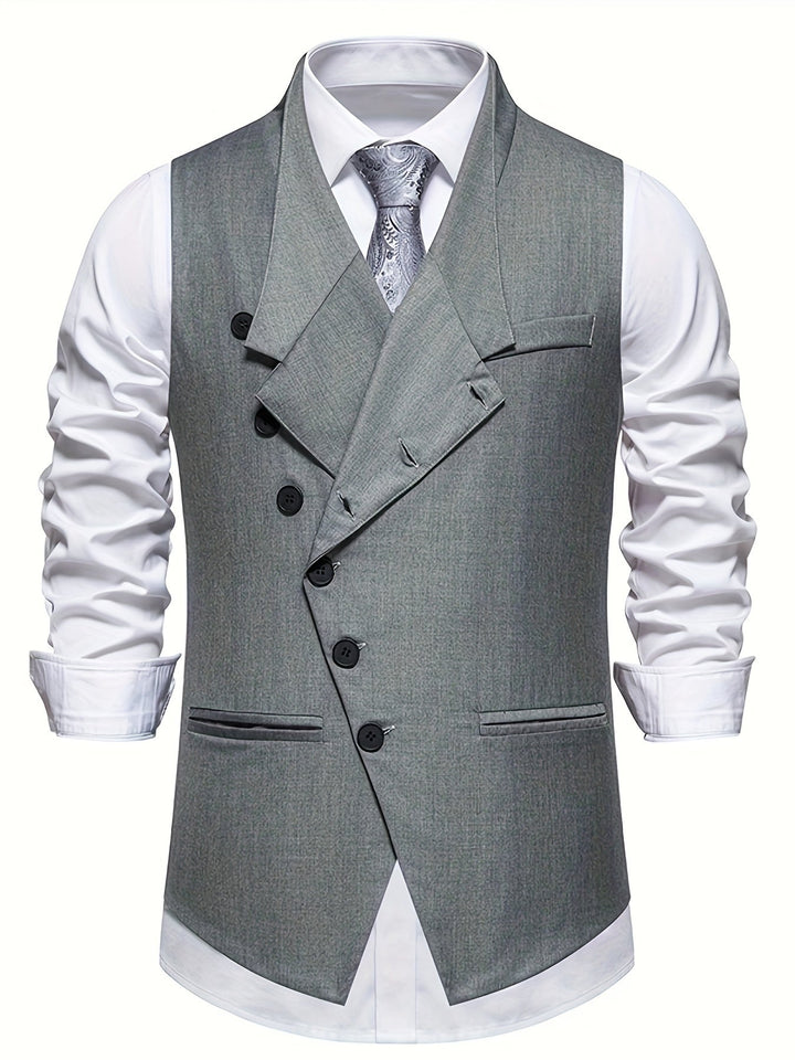 Chaleco asimétrico sofisticado para hombre