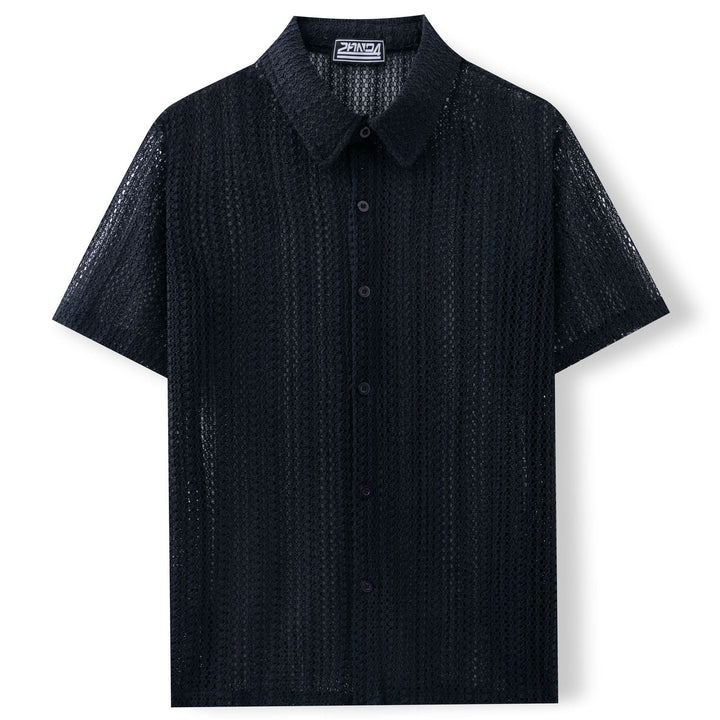 Men's Lightweight Summer Polo Shirt Breathable Knit-MODAUTLET