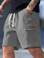 Men’s Loose Striped Casual All-Match Shorts Gray