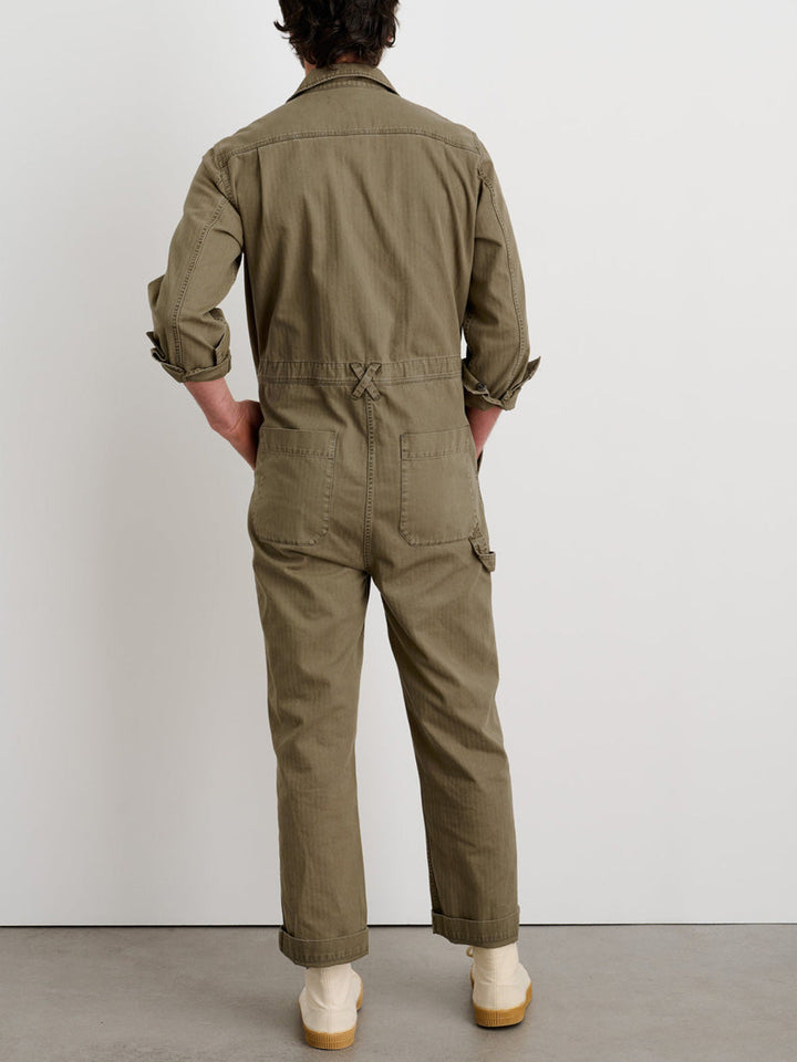 Men's Slim Fit Zip Jumpsuit for Comfortable Casual Wear