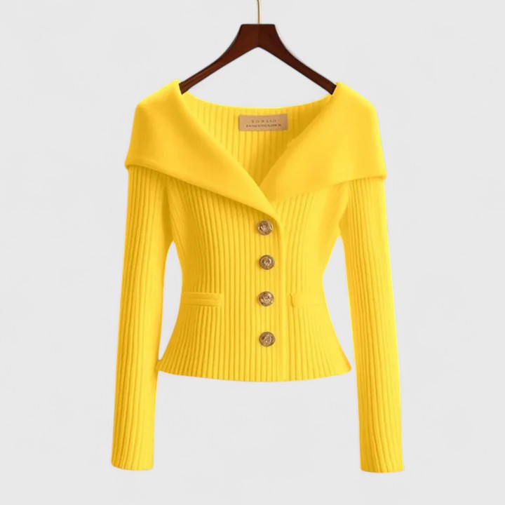 Vibrant Knit Cardigan for Stylish Comfort Yellow