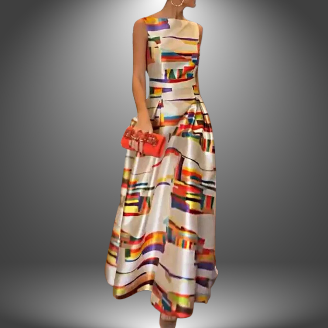 Sarah | Women's Trendy Colorblock Maxi Dress