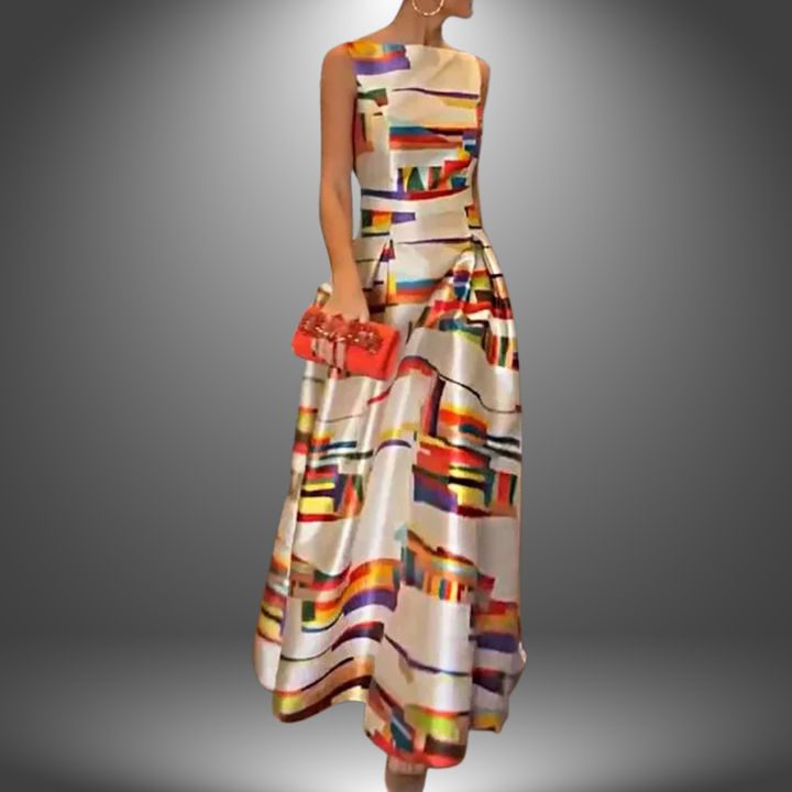 Sarah | Women's Trendy Colorblock Maxi Dress