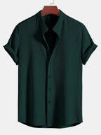 Callum | T-shirt with Shirt Look Dark Green